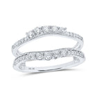 Radiant Diamond Wrap Enhancer Wedding Band in 10kt White Gold - Splendid Jewellery
