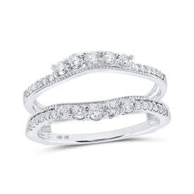 Radiant Diamond Wrap Enhancer Wedding Band in 10kt White Gold - Splendid Jewellery