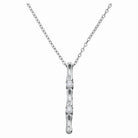 Radiant Elegance: 10kt White Gold Diamond Vertical Bar Necklace - Splendid Jewellery