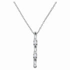 Radiant Elegance: 10kt White Gold Diamond Vertical Bar Necklace - Splendid Jewellery