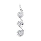 Radiant Elegance: 10kt White Gold Triple Cluster Diamond Pendant - Splendid Jewellery