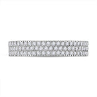Radiant Elegance: 10kt White Gold Womens Round Diamond Pave Band Ring 1/2 Cttw - Splendid Jewellery
