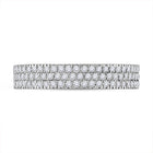 Radiant Elegance: 10kt White Gold Womens Round Diamond Pave Band Ring 1/2 Cttw - Splendid Jewellery