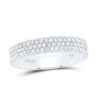 Radiant Elegance: 10kt White Gold Womens Round Diamond Pave Band Ring 1/2 Cttw Top view from the 10Kt White Gold Womens Round Diamond Pave Band Ring 1 2 Cttwpin284302 collection by Splendid Jewellery