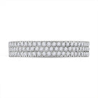 Radiant Elegance: 10kt White Gold Womens Round Diamond Pave Band Ring 1/2 Cttw Front view from the 10Kt White Gold Womens Round Diamond Pave Band Ring 1 2 Cttwpin284302 collection by Splendid Jewellery
