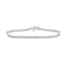Load image into Gallery viewer, Radiant Elegance: 10kt White Gold Womens Round Diamond Tennis Bracelet 1 - 1/2 Cttw - Splendid Jewellery