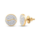 Radiant Elegance: 10kt Yellow Gold Diamond Circle Earrings - Splendid Jewellery