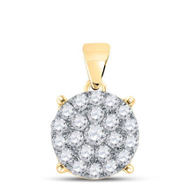 Load image into Gallery viewer, Radiant Elegance: 10kt Yellow Gold Diamond Cluster Pendant - Splendid Jewellery