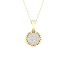 Radiant Elegance: 10kt Yellow Gold Diamond Cluster Pendant product  Top View from Splendid Jewellery
