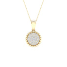 Radiant Elegance: 10kt Yellow Gold Diamond Cluster Pendant - Splendid Jewellery