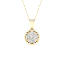 Load image into Gallery viewer, Radiant Elegance: 10kt Yellow Gold Diamond Cluster Pendant - Splendid Jewellery