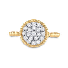 Load image into Gallery viewer, Radiant Elegance: 10kt Yellow Gold Diamond Cluster Ring - Splendid Jewellery
