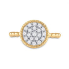 Radiant Elegance: 10kt Yellow Gold Diamond Cluster Ring - Splendid Jewellery