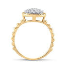 Radiant Elegance: 10kt Yellow Gold Diamond Cluster Ring - Splendid Jewellery
