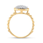 Radiant Elegance: 10kt Yellow Gold Diamond Cluster Ring product Side View 2 from Splendid Jewellery