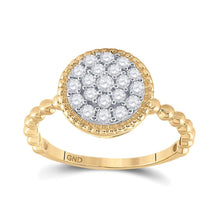Load image into Gallery viewer, Radiant Elegance: 10kt Yellow Gold Diamond Cluster Ring - Splendid Jewellery