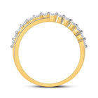 Radiant Elegance: 10kt Yellow Gold Diamond Crossover Stackable Band Ring product Side View 2 from Splendid Jewellery