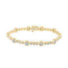 Radiant Elegance: 10kt Yellow Gold Diamond Fashion Bracelet, 1 Cttw - Splendid Jewellery
