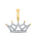 Radiant Elegance: 10kt Yellow Gold Diamond Fashion Pendant - Splendid Jewellery