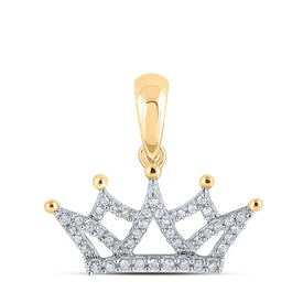 Radiant Elegance: 10kt Yellow Gold Diamond Fashion Pendant - Splendid Jewellery