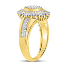 Radiant Elegance: 10kt Yellow Gold Marquise Diamond Cluster Ring - Splendid Jewellery