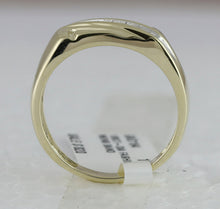 Load image into Gallery viewer, Radiant Elegance: 10kt Yellow Gold Mens Diagonal Row Diamond Wedding Band Ring - 1/8 Cttw - Splendid Jewellery