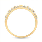Radiant Elegance: 10kt Yellow Gold Womens Round Diamond Band Ring 1/5 Cttw product Side View from Splendid Jewellery