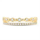 Radiant Elegance: 10kt Yellow Gold Womens Round Diamond Band Ring 1/5 Cttw - Splendid Jewellery