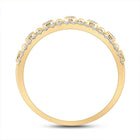 Radiant Elegance: 10kt Yellow Gold Womens Round Diamond Band Ring 1/5 Cttw - Splendid Jewellery