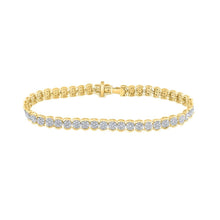 Load image into Gallery viewer, Radiant Elegance: 10kt Yellow Gold Womens Round Diamond Fashion Bracelet 2 Cttw - Splendid Jewellery