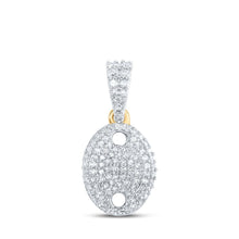 Load image into Gallery viewer, Radiant Elegance: 10kt Yellow Gold Womens Round Diamond Oval Pendant 1/3 Cttw - Splendid Jewellery