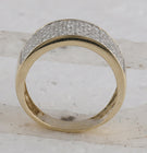 Radiant Elegance: 10kt Yellow Gold Womens Round Diamond Pave Band Ring 1-1/2 Cttw product Side View 2 from Splendid Jewellery