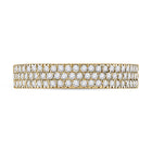 Radiant Elegance: 10kt Yellow Gold Womens Round Diamond Pave Band Ring 1/2 Cttw product Top View from Splendid Jewellery