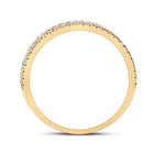 Radiant Elegance: 10kt Yellow Gold Womens Round Diamond Pave Band Ring 1/2 Cttw product Side View from Splendid Jewellery