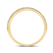Load image into Gallery viewer, Radiant Elegance: 10kt Yellow Gold Womens Round Diamond Pave Band Ring 1/2 Cttw - Splendid Jewellery