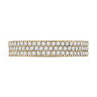 Radiant Elegance: 10kt Yellow Gold Womens Round Diamond Pave Band Ring 1/2 Cttw - Splendid Jewellery