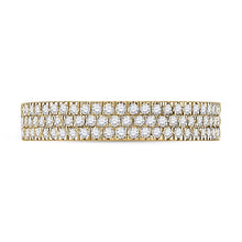 Load image into Gallery viewer, Radiant Elegance: 10kt Yellow Gold Womens Round Diamond Pave Band Ring 1/2 Cttw - Splendid Jewellery