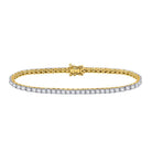 Radiant Elegance: 10kt Yellow Gold Womens Round Diamond Tennis Bracelet 1 Cttw - Splendid Jewellery