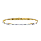 Radiant Elegance: 10kt Yellow Gold Womens Round Diamond Tennis Bracelet 1 Cttw - Splendid Jewellery
