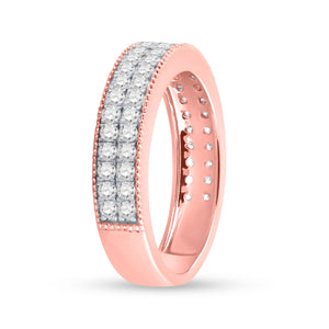 Radiant Elegance | 14kt Rose Gold Womens Round Diamond Band Ring 7/8 Cttw | Splendid Jewellery - Splendid Jewellery