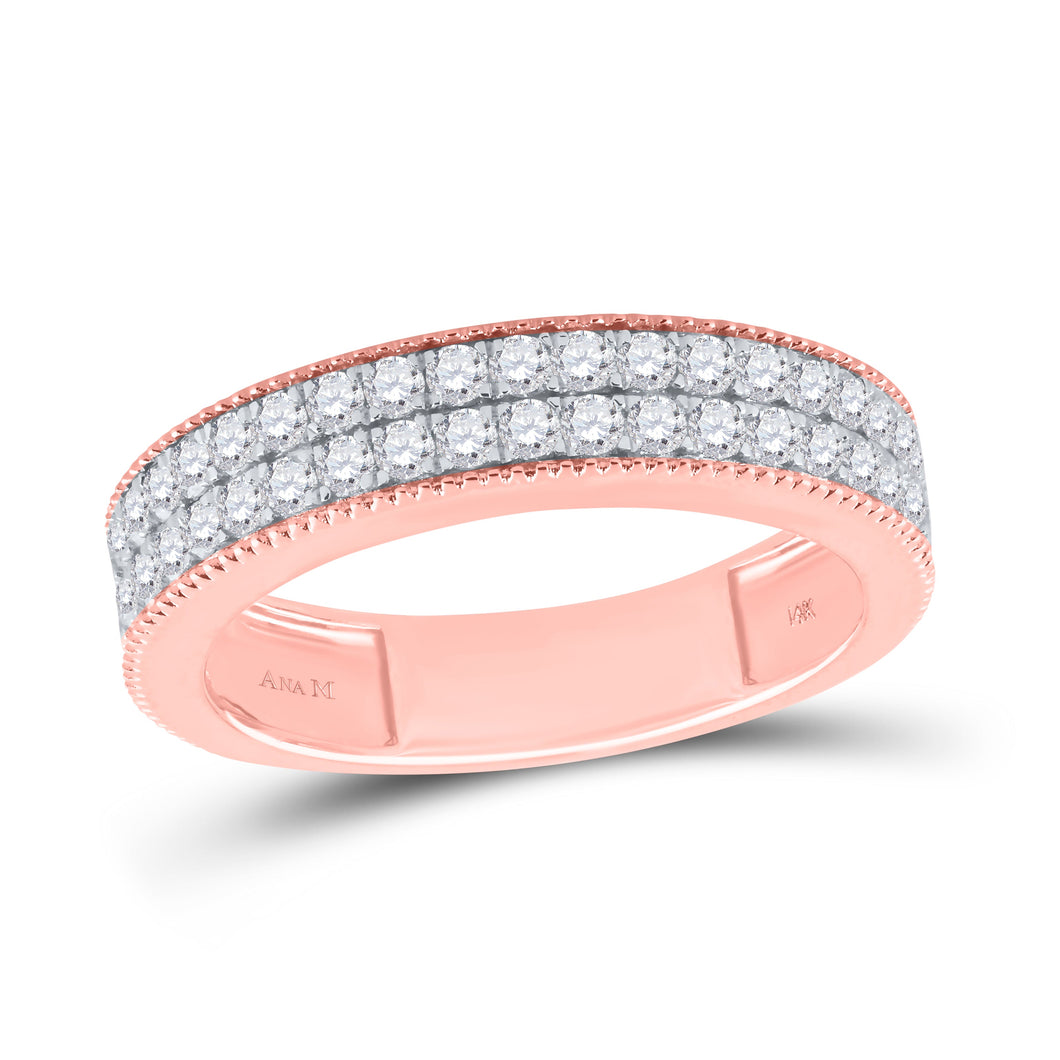 Radiant Elegance | 14kt Rose Gold Womens Round Diamond Band Ring 7/8 Cttw | Splendid Jewellery - Splendid Jewellery