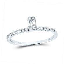 Load image into Gallery viewer, Radiant Elegance | 14kt White Gold Baguette Diamond Band Ring 1/4 Cttw | Splendid Jewellery - Splendid Jewellery