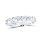 Radiant Elegance: 14kt White Gold Diamond Band Ring - Splendid Jewellery