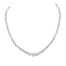 Load image into Gallery viewer, Radiant Elegance: 14kt White Gold Diamond Graduated Tennis Necklace - Splendid Jewellery