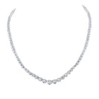 Radiant Elegance: 14kt White Gold Diamond Graduated Tennis Necklace - Splendid Jewellery