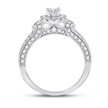 Load image into Gallery viewer, Radiant Elegance: 14kt White Gold Diamond Halo Bridal Wedding Engagement Ring - Splendid Jewellery