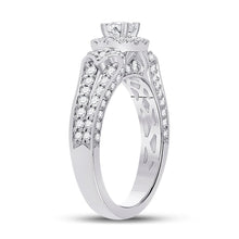 Load image into Gallery viewer, Radiant Elegance: 14kt White Gold Diamond Halo Bridal Wedding Engagement Ring - Splendid Jewellery