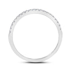 Radiant Elegance: 14kt White Gold Diamond Halo Bridal Wedding Ring Band Set - Top View