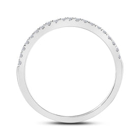 Radiant Elegance: 14kt White Gold Diamond Halo Bridal Wedding Ring Band Set - Top View
