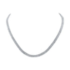 Radiant Elegance: 14kt White Gold Diamond Pendant Necklace - Splendid Jewellery